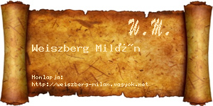 Weiszberg Milán névjegykártya